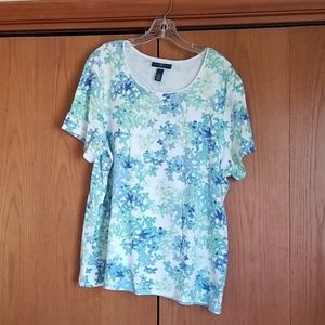 Karen Scott, 2x, floral top